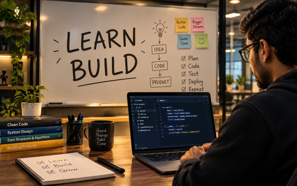 The Difference Between Learning and Building